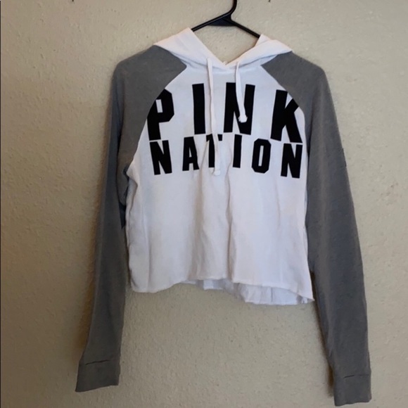 PINK Victoria's Secret Tops - NWOT White Cropped Pullover Pink VS